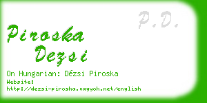 piroska dezsi business card
